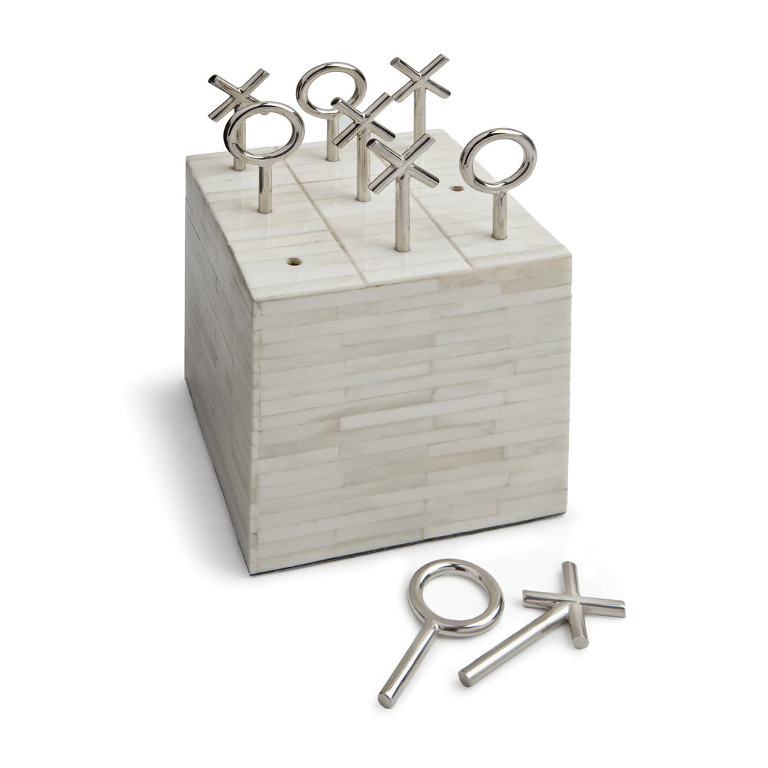 Tic Tac Toe Block (White Bone)