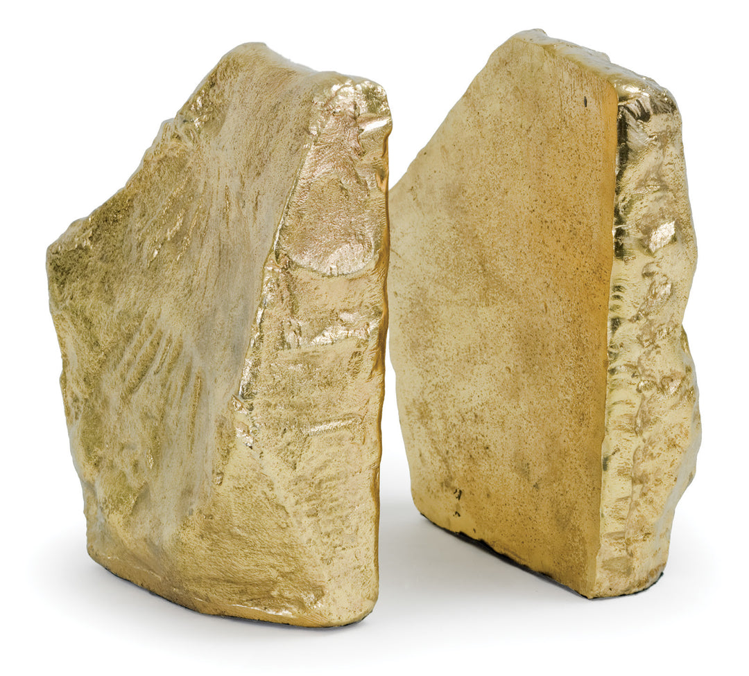 Rock Bookends (Soft Gold) Set