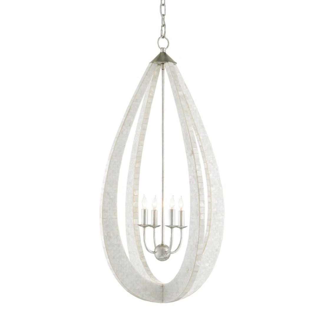 Arietta White Teardrop Chandelier