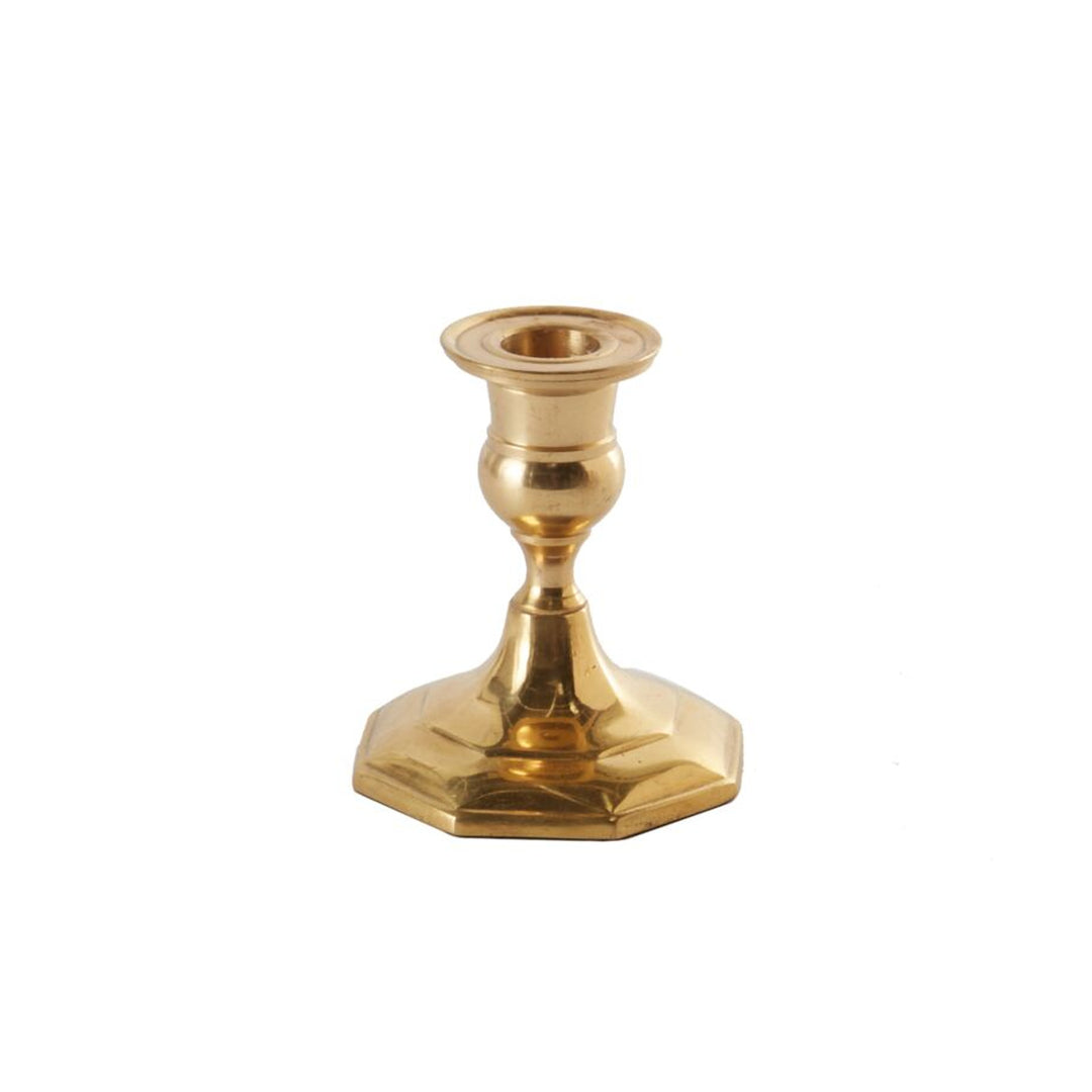 Antique Candlestick - Gold 3.5"