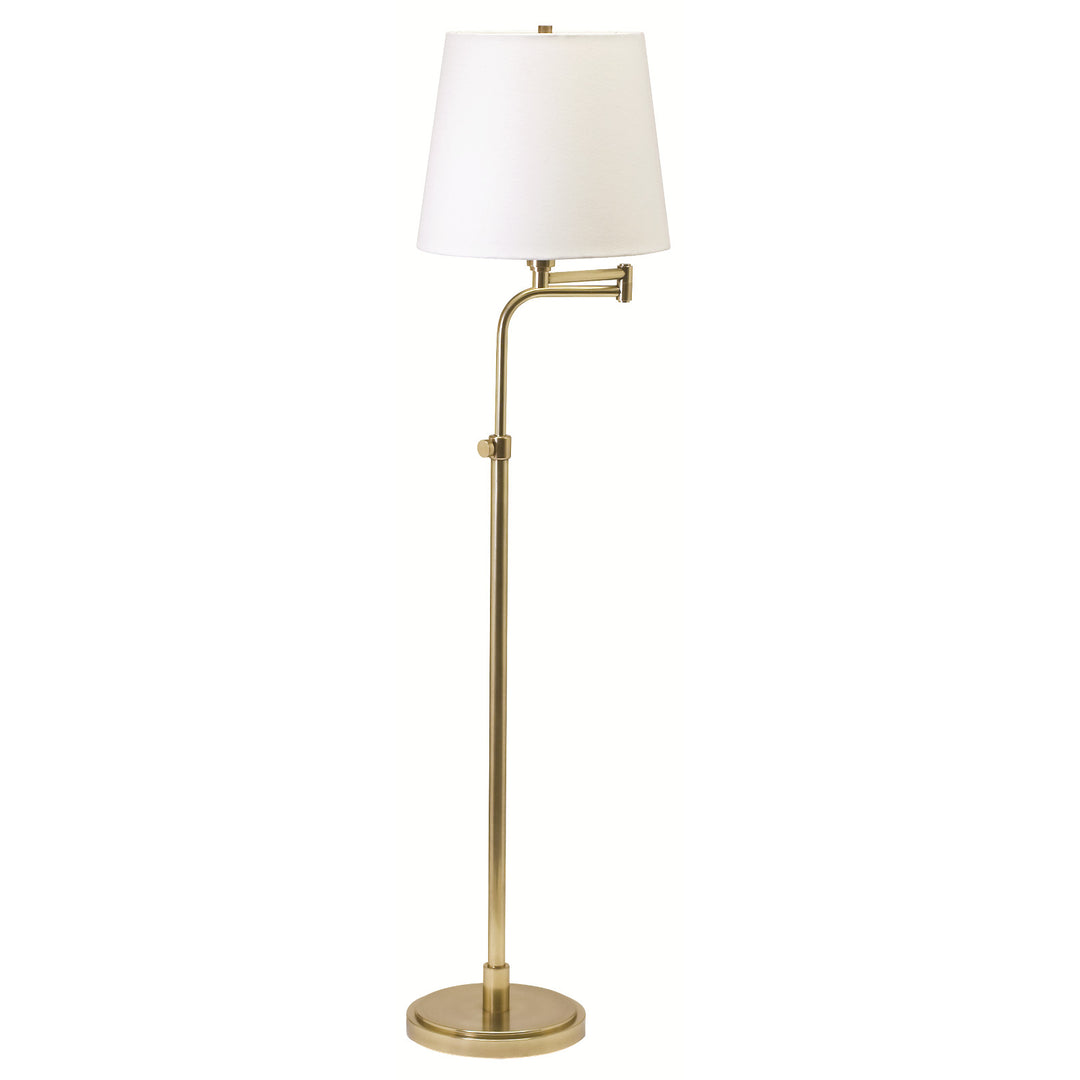 Swing Arm Floor Lamp in Raw Brass