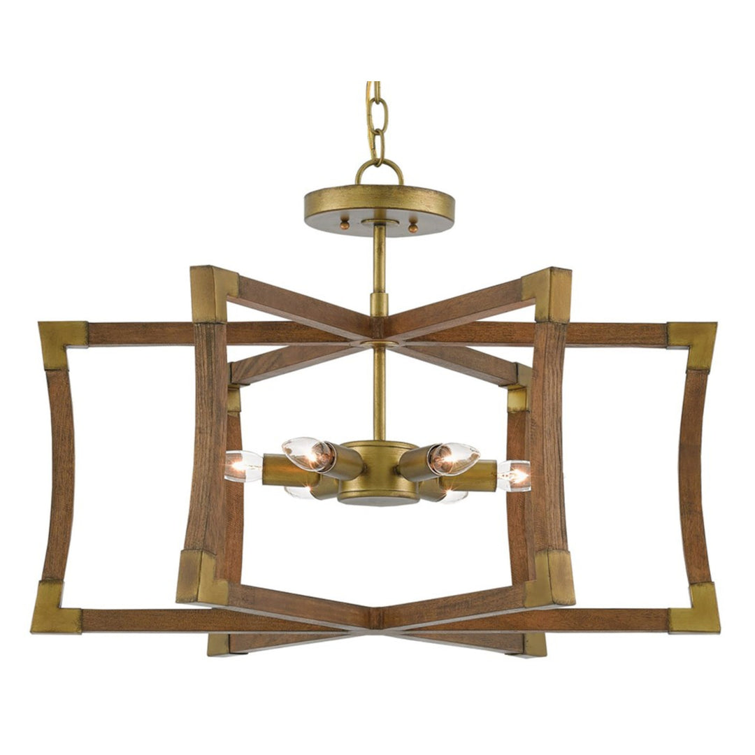 Bastian Small Chestnut Semi-Flush Mount