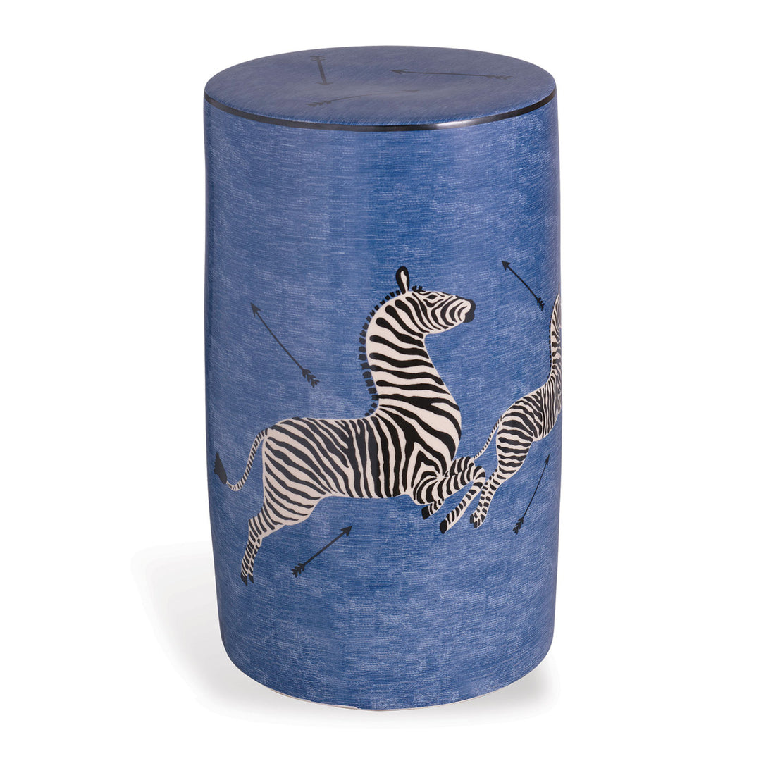 Zebra Blue Stool