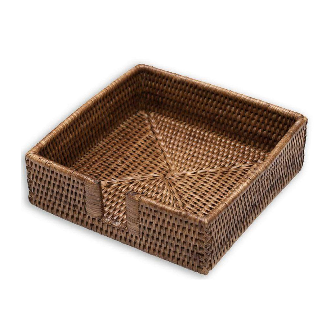 Rattan Luncheon Napkin Holder - Dark