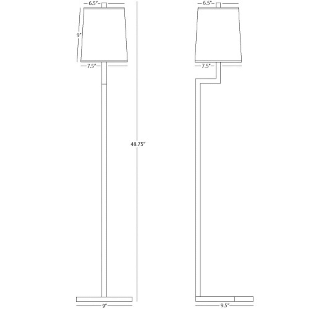 Doughnut Floor Lamp in Natural Brass