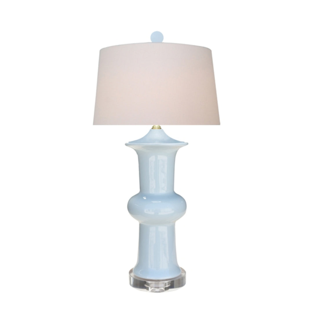 Porcelain Palladian Blue Lotus Vase Lamp