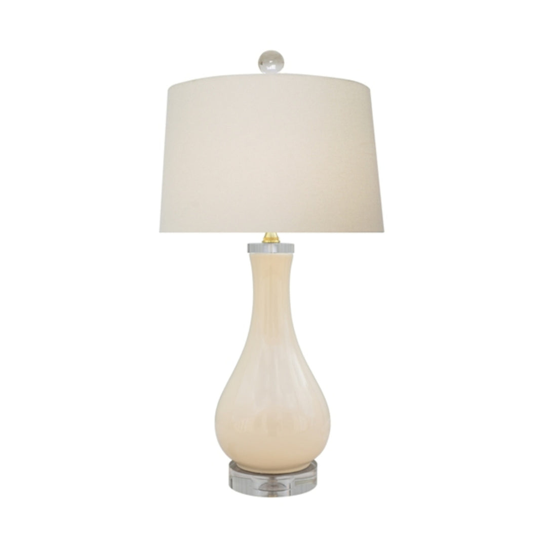 Porcelain Oyster Long Neck Vase Lamp