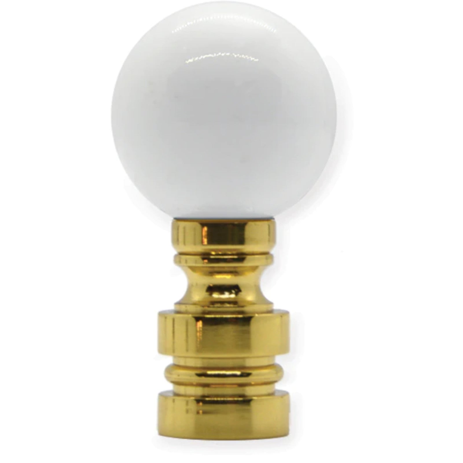 20mm White Ball Finial - 1¾
