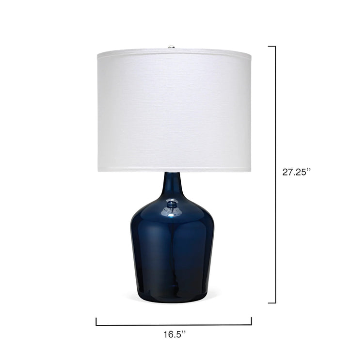 Medium Plum Jar Lamp - Blue