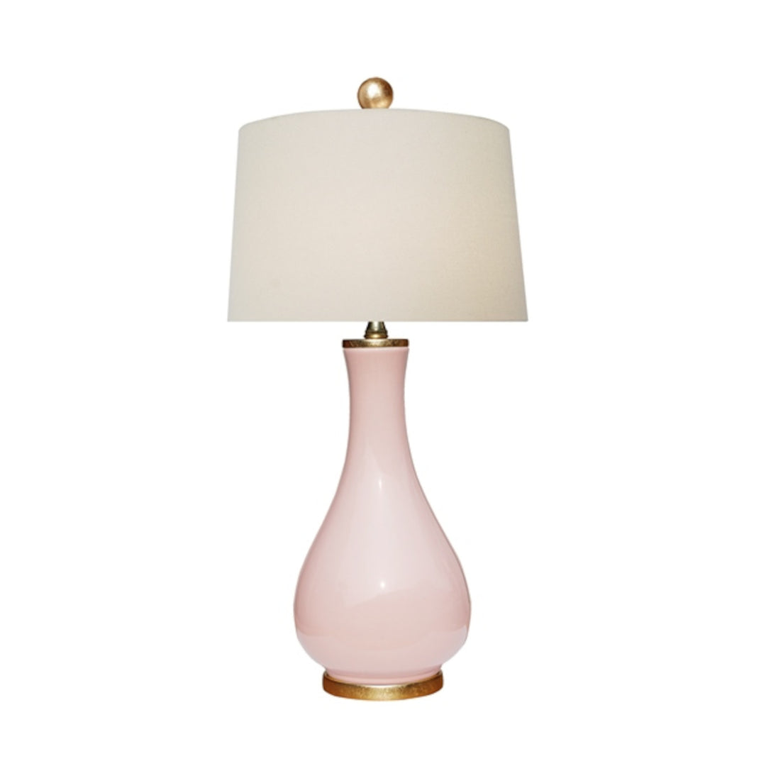 Porcelain Pink Olive Vase Lamp