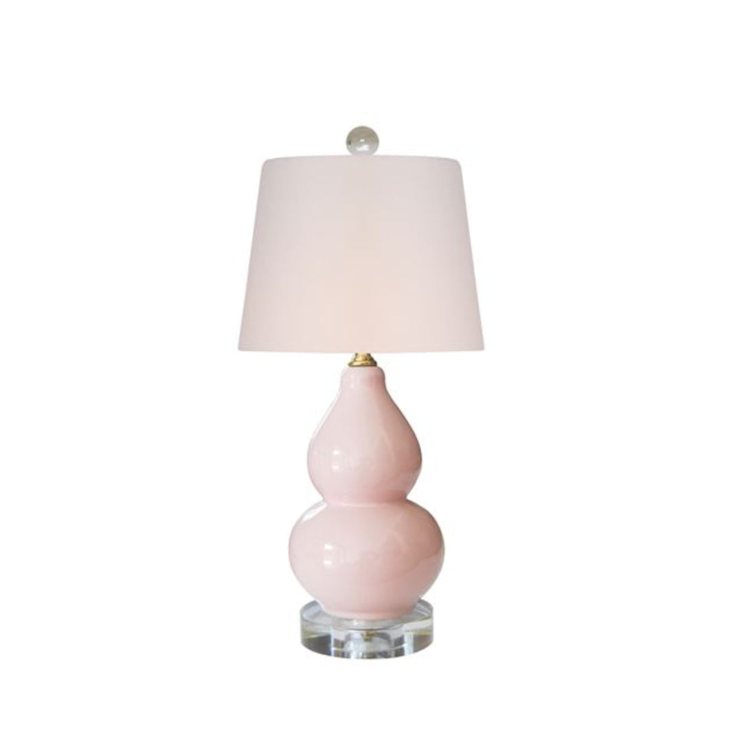 Porcelain Soft Pink Double Gourd Lamp