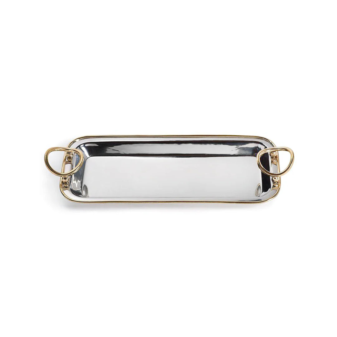 Polished Nickel and Gold Precious Tray