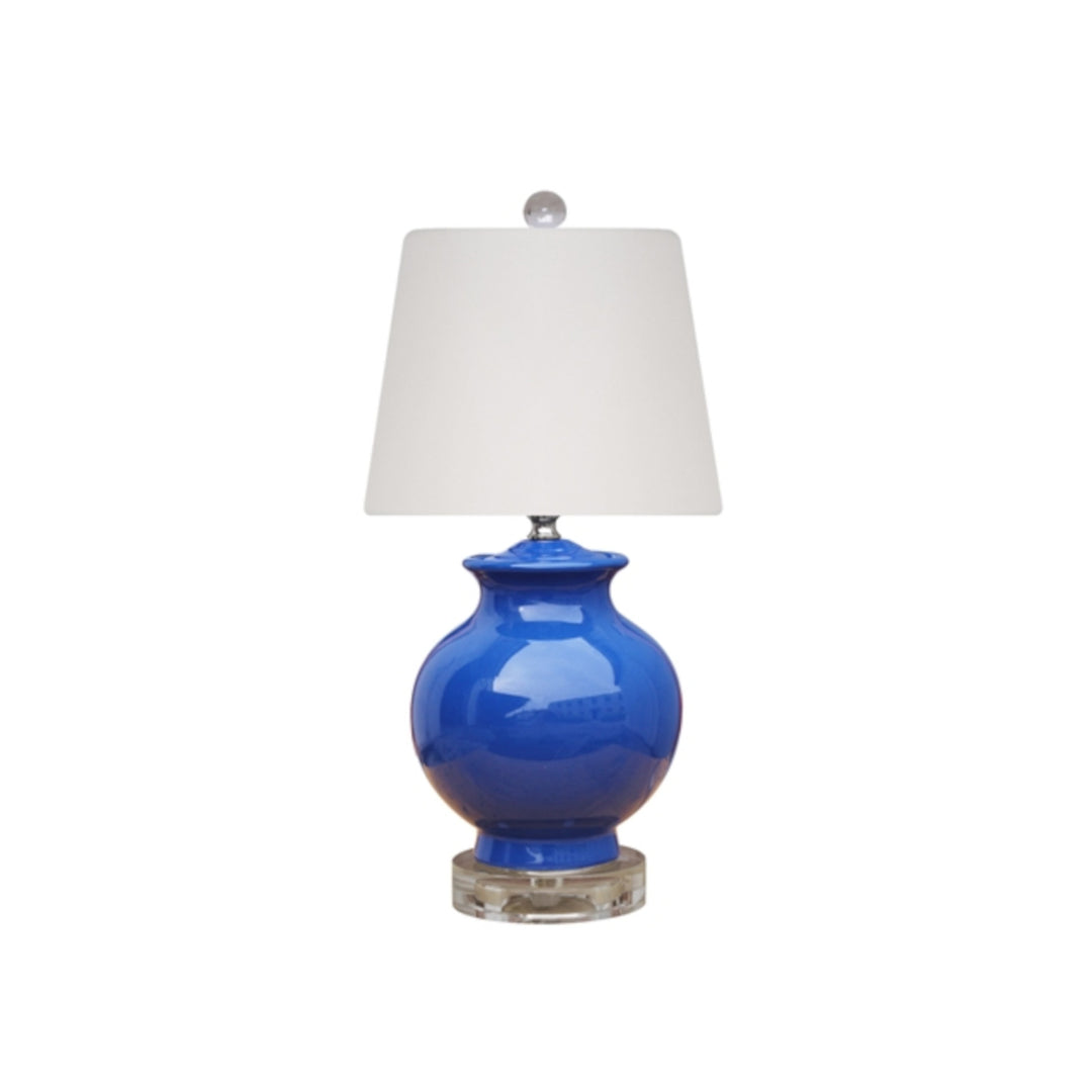 Porcelain Navy Blue Mini Table Lamp