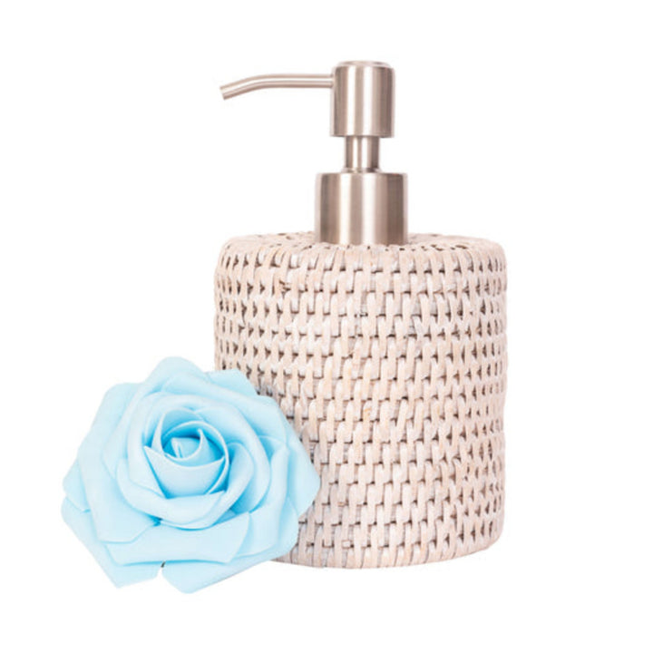 Stainless Steel Polished Finish Soap Pump Dispenser - White Wash