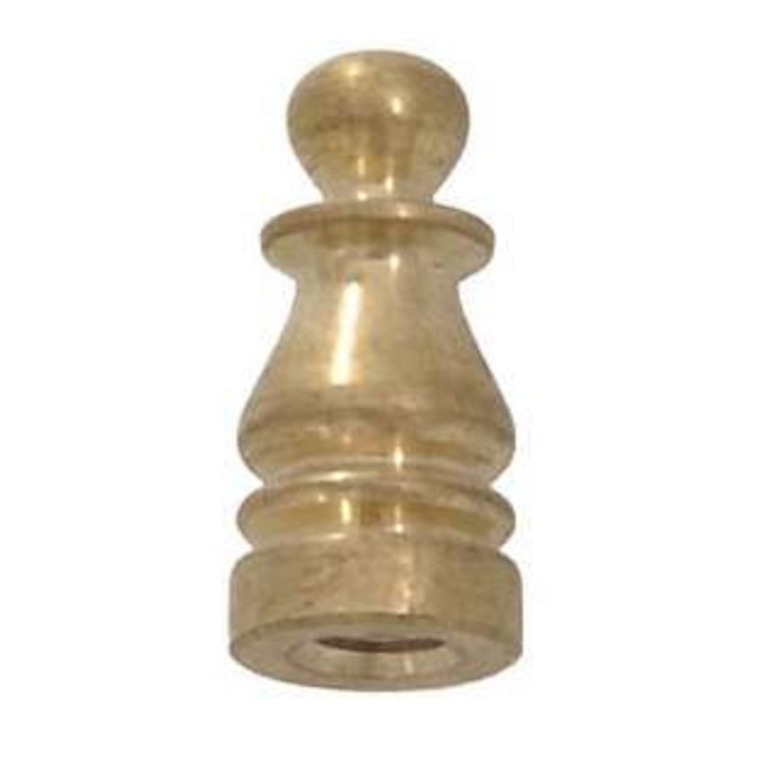 Brass Finial - 1" h Nickel Plated