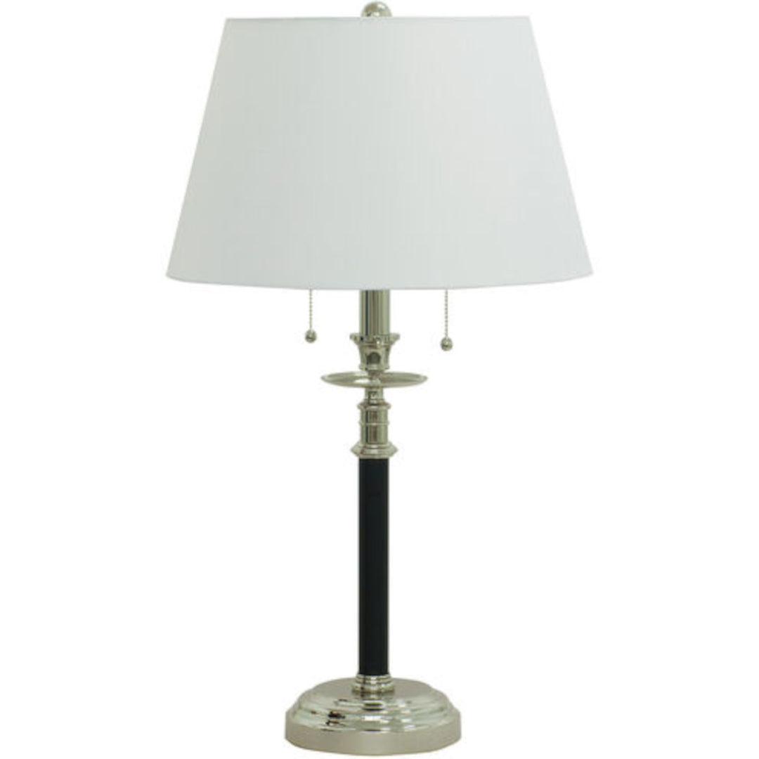 Bennington Table Lamp - Black and Polished Nickel