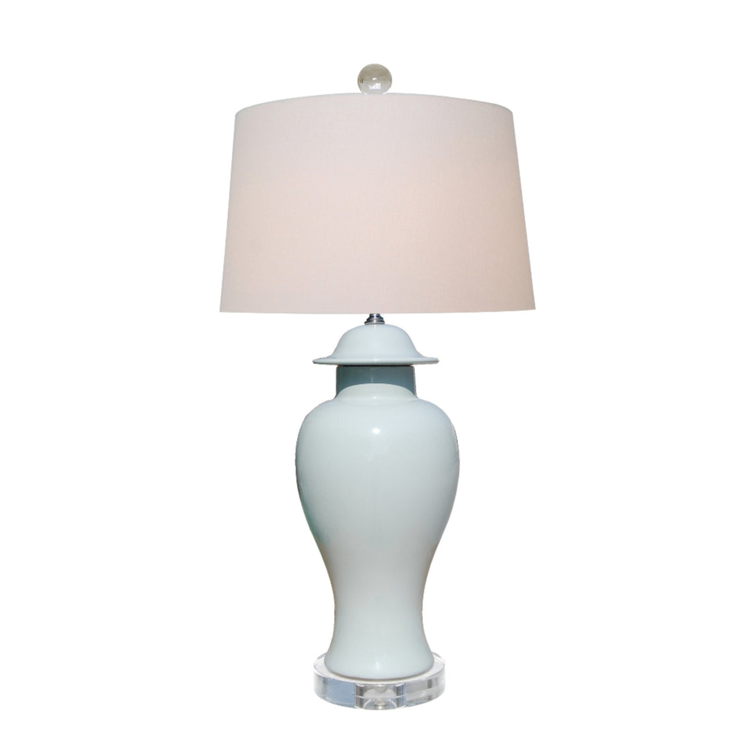 Porcelain Palladian Blue Temple Jar Lamp