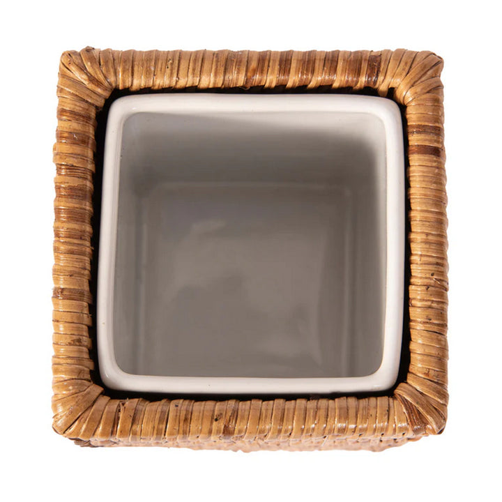 Square Tumbler with Ceramic Insert - Brown