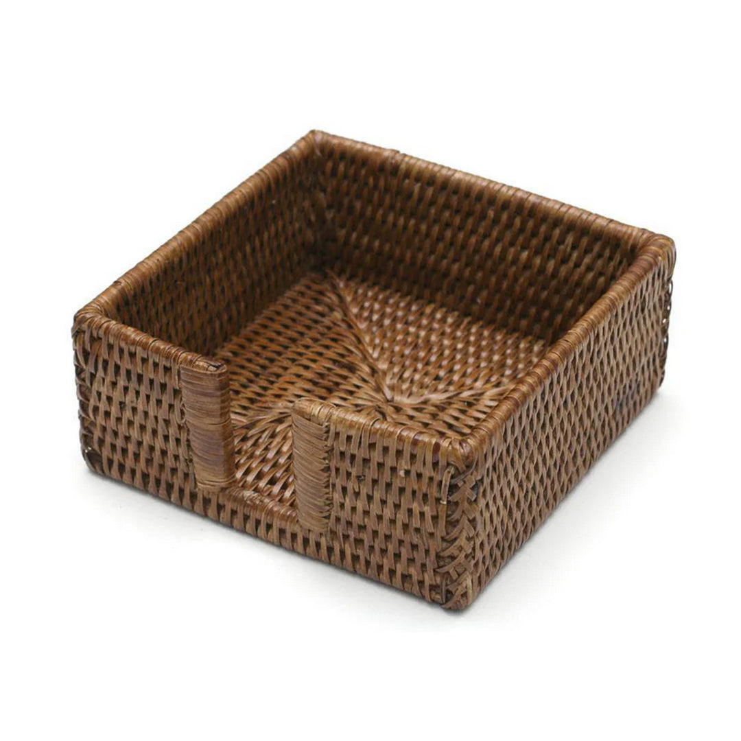 Rattan Cocktail Napkin Holder - Dark