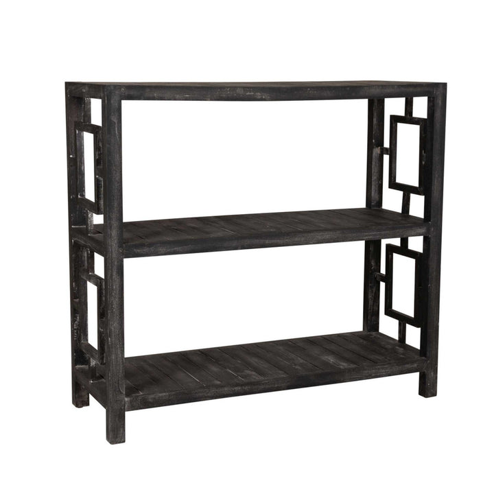 Madison Low Shelving,  Black Wash