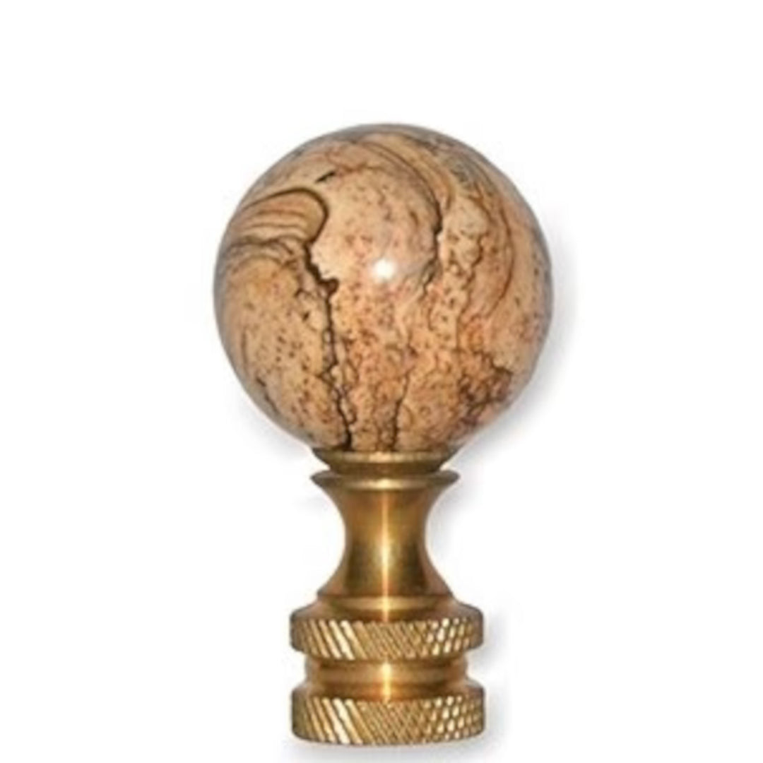 Genuine Picture Jasper Finial - 1¾" h