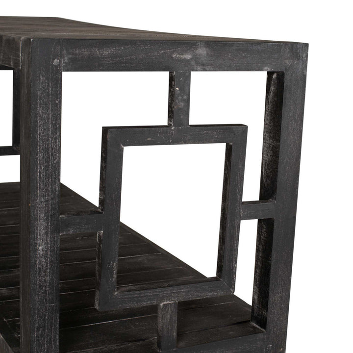 Madison Low Shelving,  Black Wash