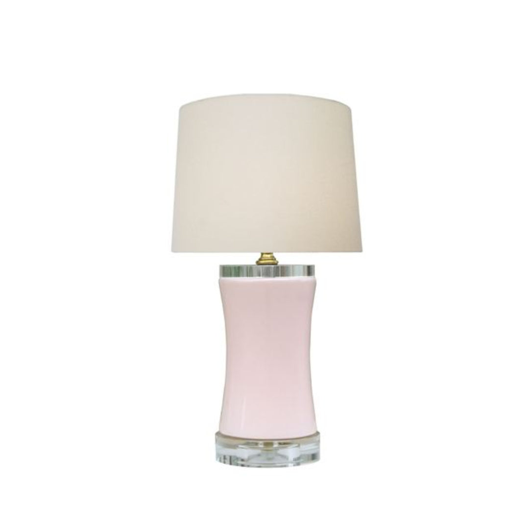 Porcelain Soft Pink Bell Accent Lamp