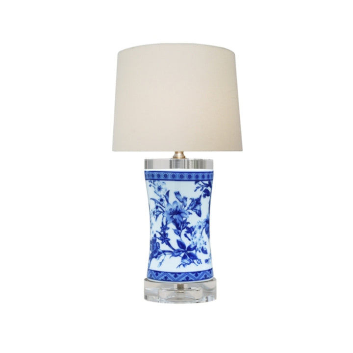 Blue White Curved Mini Lamp