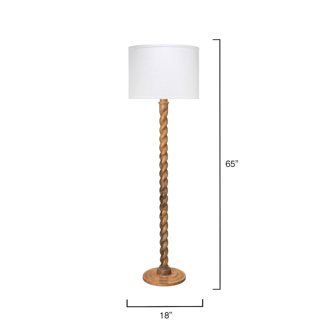 Barley Twist Floor Lamp Brown