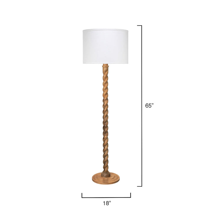 Barley Twist Floor Lamp Brown