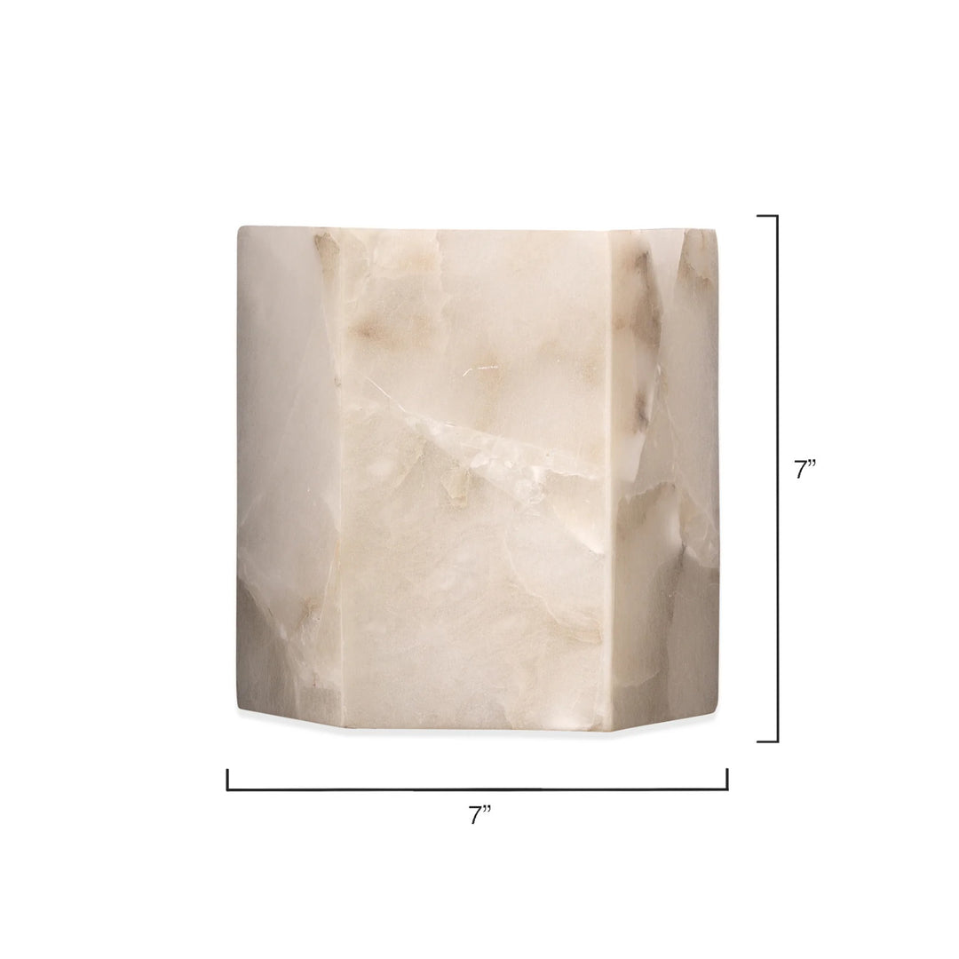 Borealis Hexagon Wall Sconce White