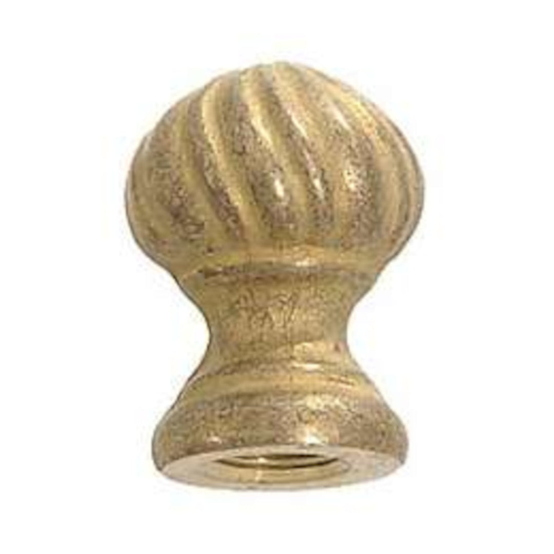 Cast Brass Knob Finial - 1-3/8" h Unfinished