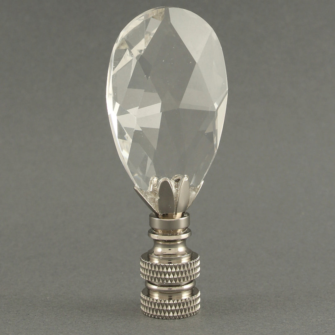 Large Teardrop Finial - Polished Nickel