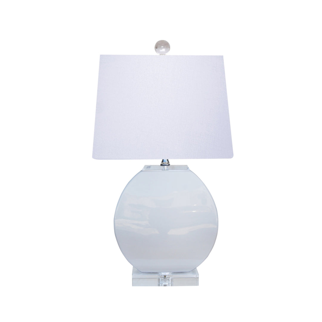 Porcelain Snow White Moon Vase Lamp